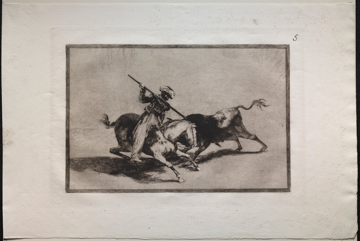 Corridas : Le fougueux Maure Gazul est le premier à combattre selon les règles - Francisco de Goya