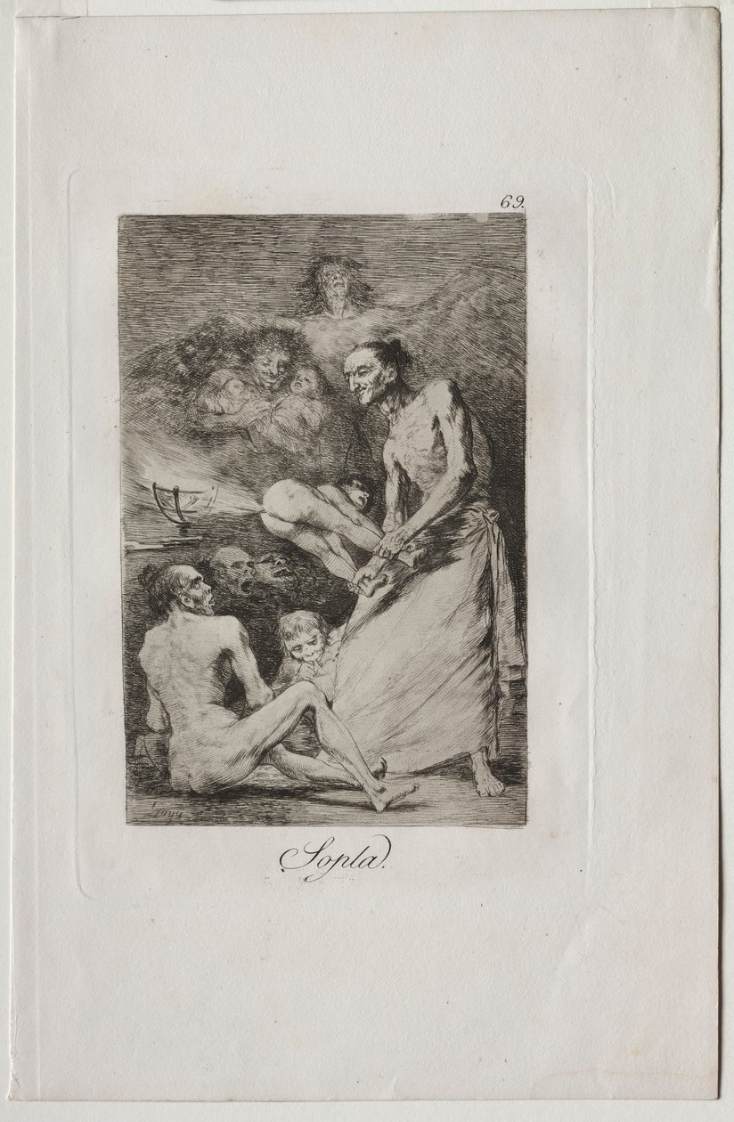 Caprichos : Souffle ! - Francisco de Goya