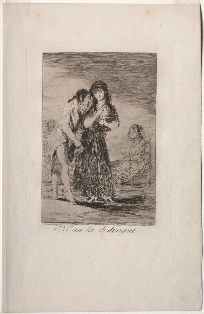 Caprichos : Même ainsi, il ne peut la comprendre - Francisco de Goya