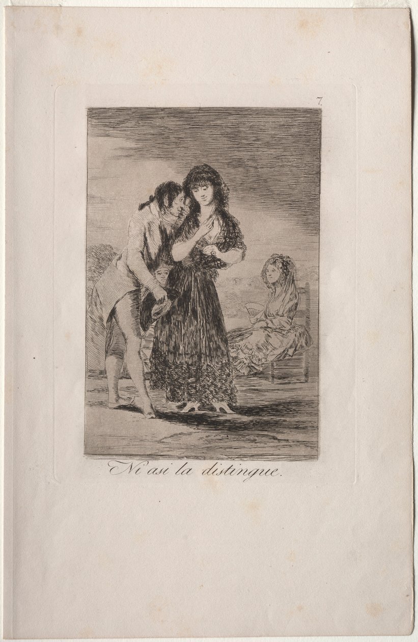Caprichos : Même ainsi, il ne peut pas la comprendre - Francisco de Goya