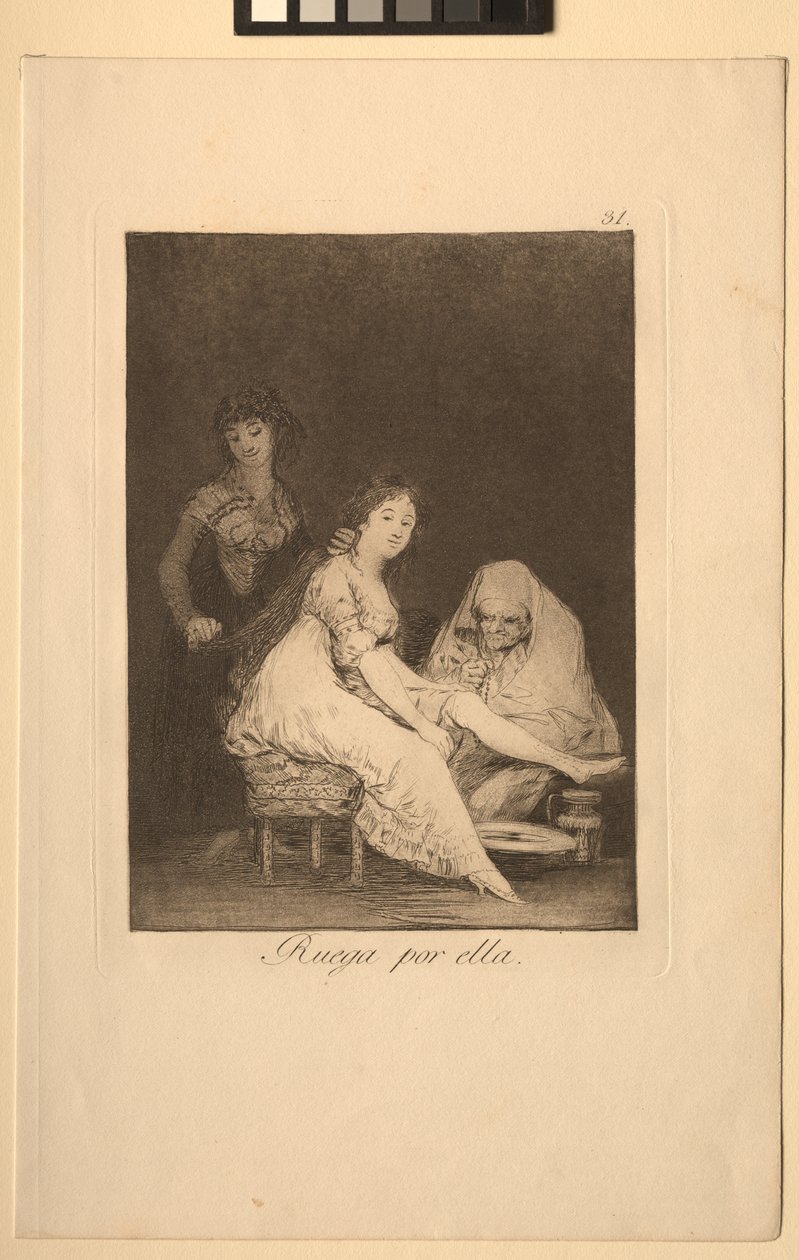Caprichos : Elle prie pour elle - Francisco de Goya