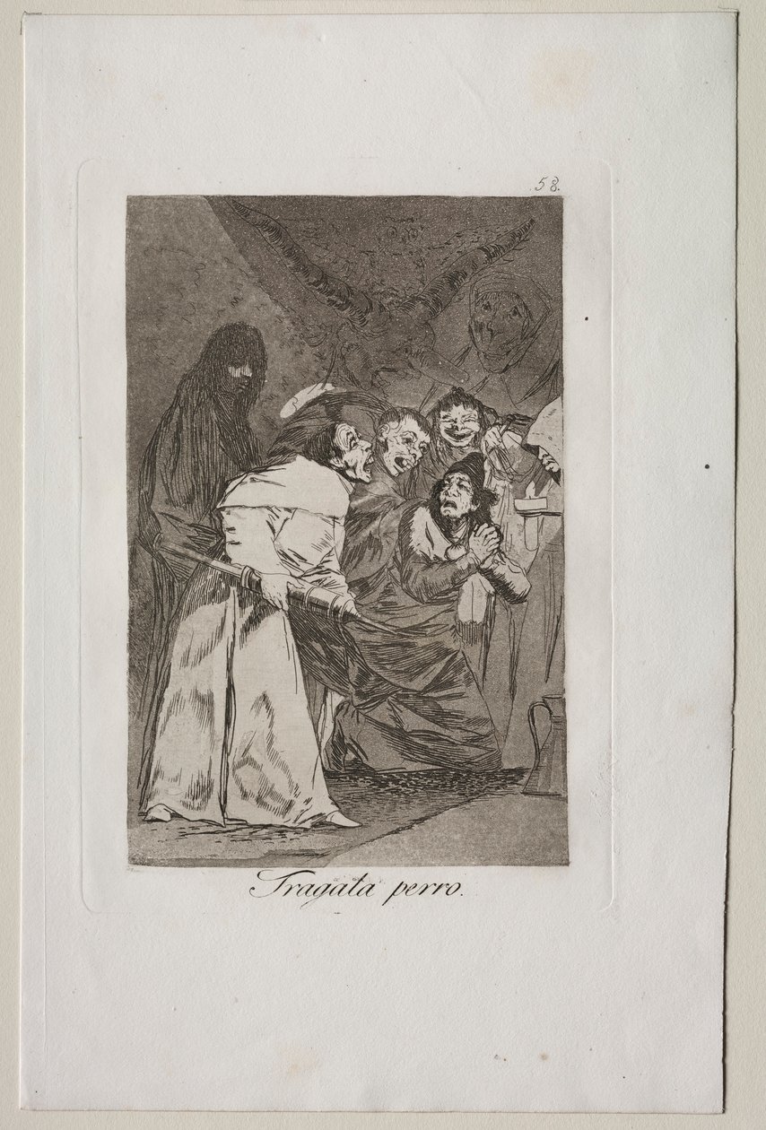 Caprichos : Avale-le, Chien ! - Francisco de Goya