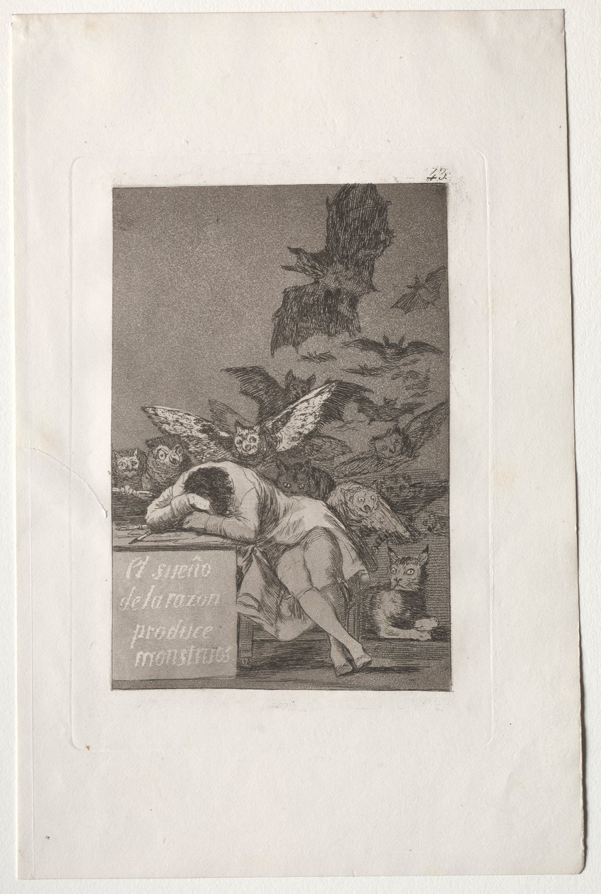 Caprichos : Le sommeil de la raison engendre des monstres - Francisco de Goya