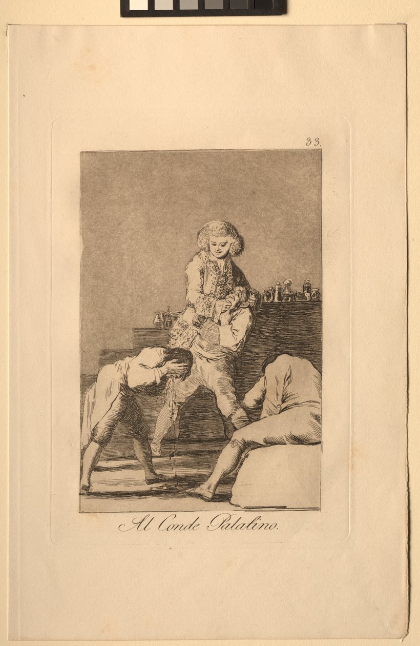 Caprichos : Au comte palatin ou comte du palais - Francisco de Goya