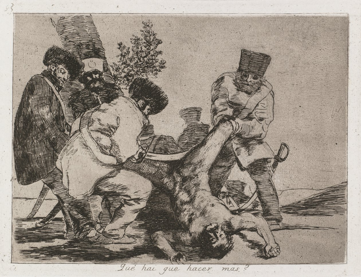 Les Désastres de la guerre : Pl. 33, Que peut-on faire de plus, 1810-1813 - Francisco de Goya