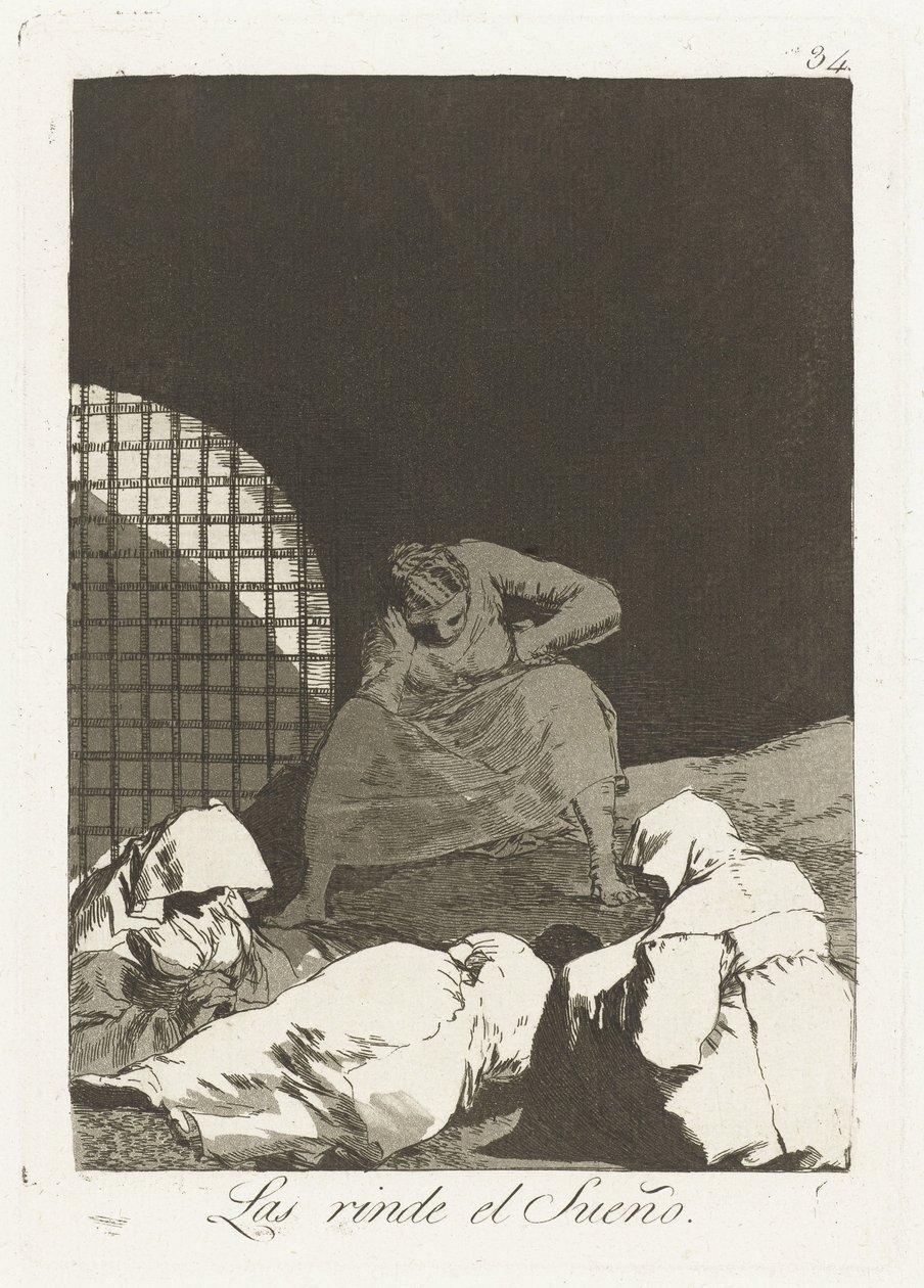Surpris par le sommeil (Las rinde el Sueño) - Francisco de Goya
