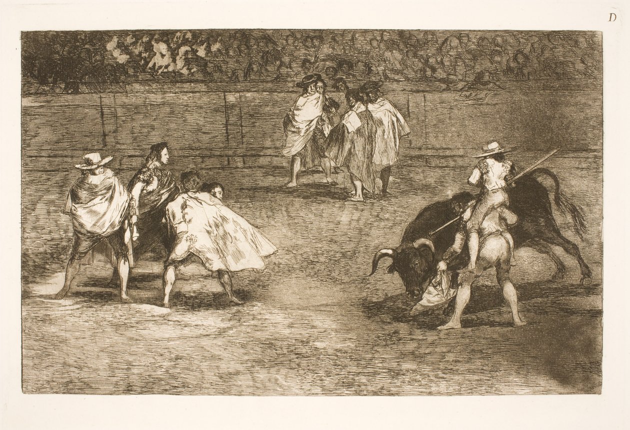 Un torero, assis sur les épaules d