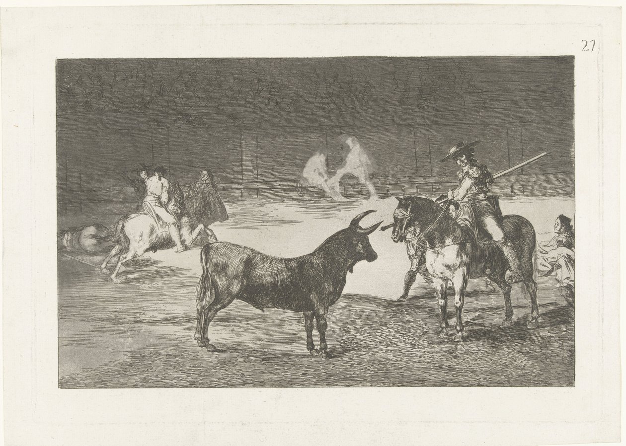 Fernando del Toro défiant un taureau (La Tauromaquia) - Francisco de Goya