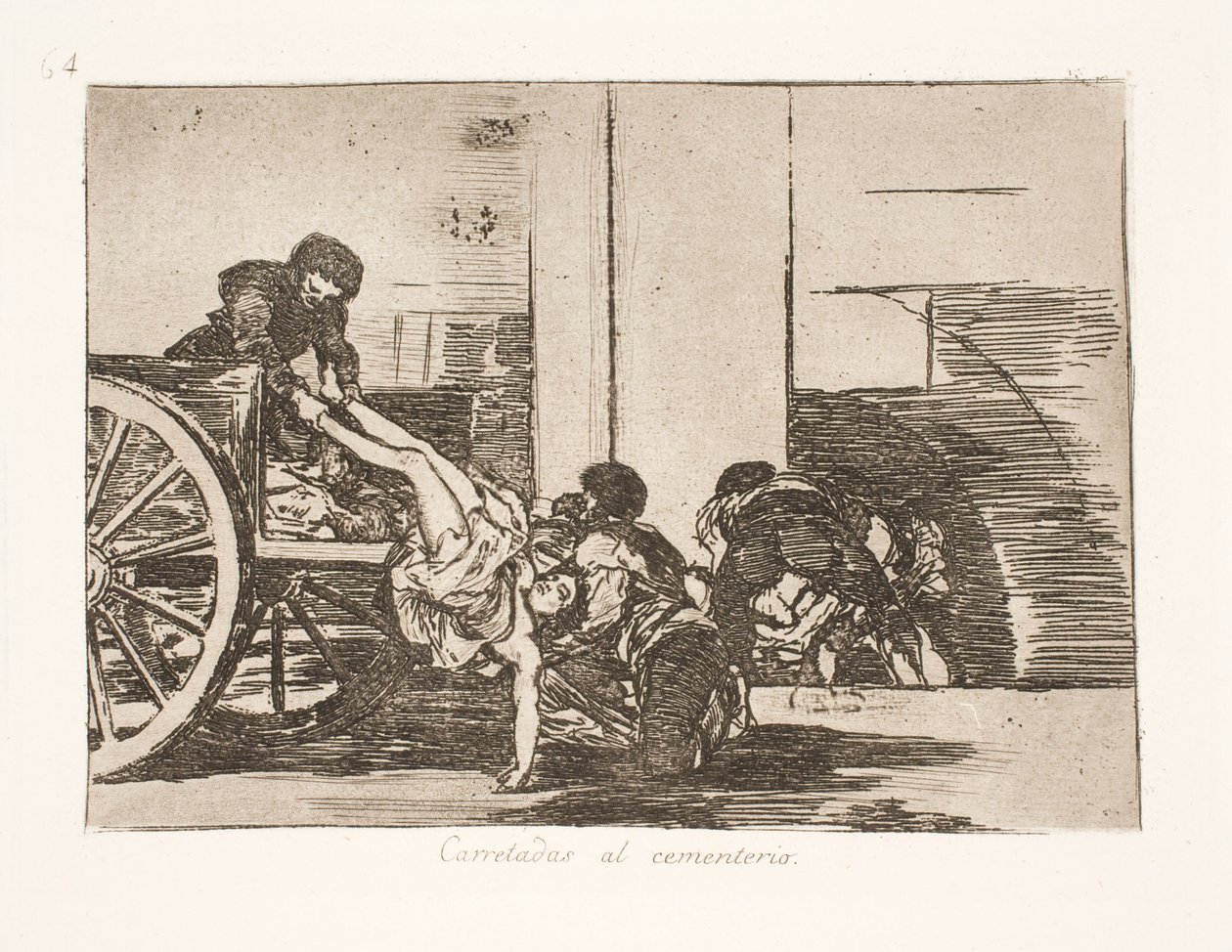 Transporté en charrette au cimetière - Francisco de Goya