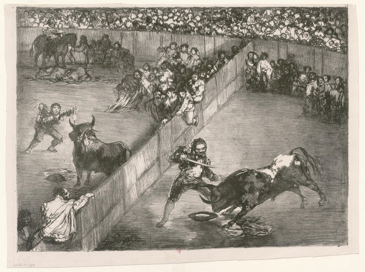 [Les Taureaux de Bordeaux : La division de place] - Francisco de Goya
