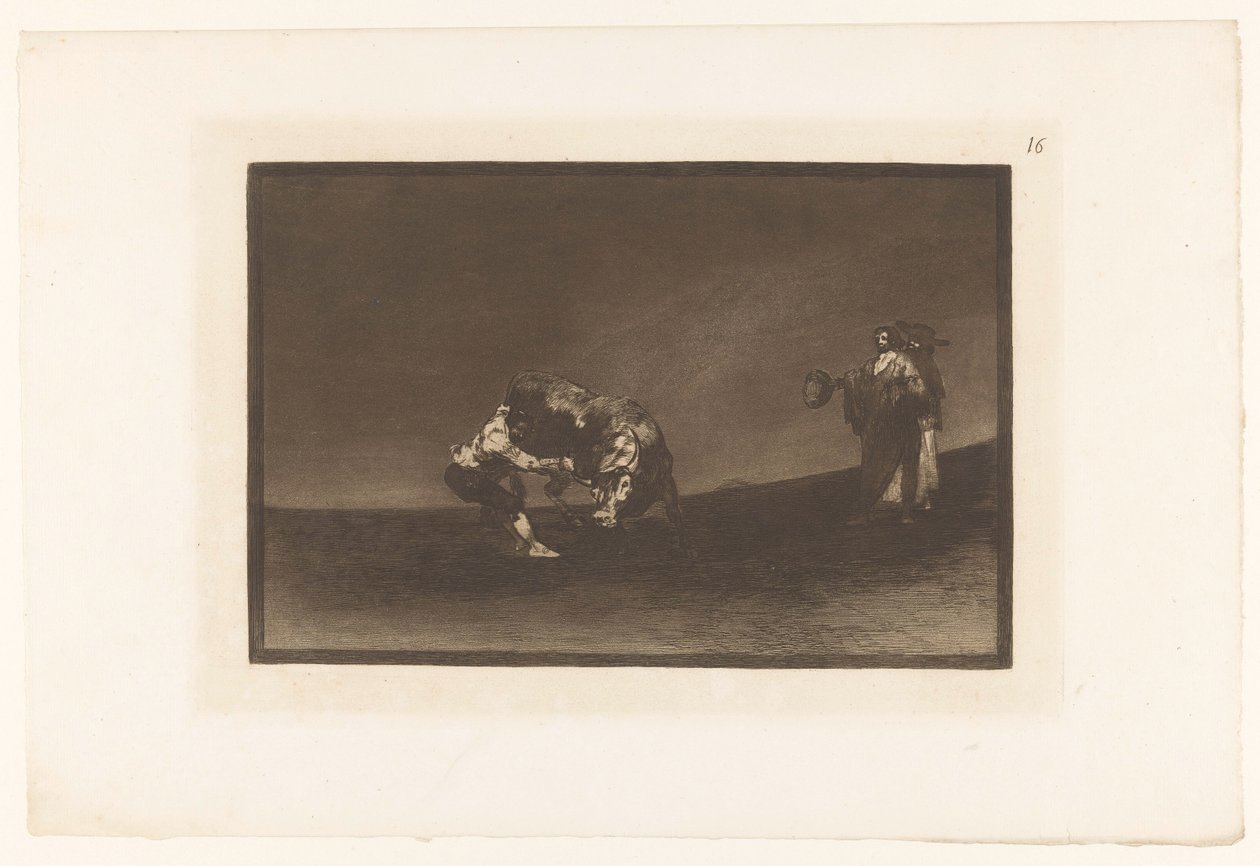 Martincho saisit un taureau par sa corne (La Tauromaquia) - Francisco de Goya