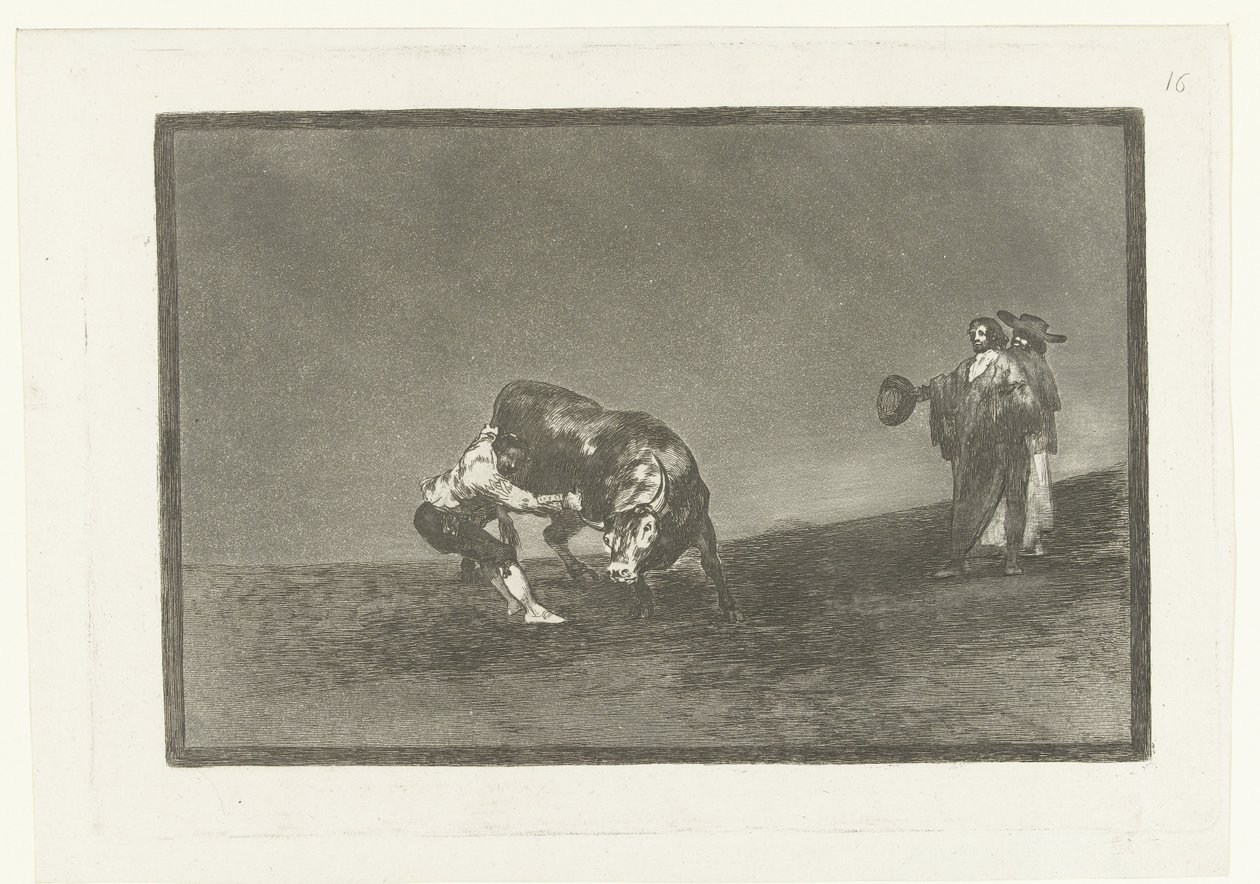 Martincho attrapant un taureau par la corne - Francisco de Goya