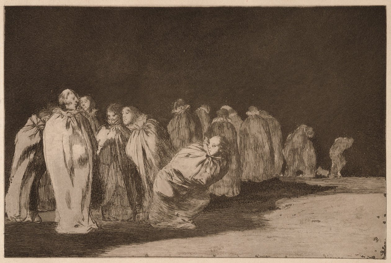 Les gens dans des sacs (Los ensacados), extrait de la série « Los Disparates » - Francisco de Goya