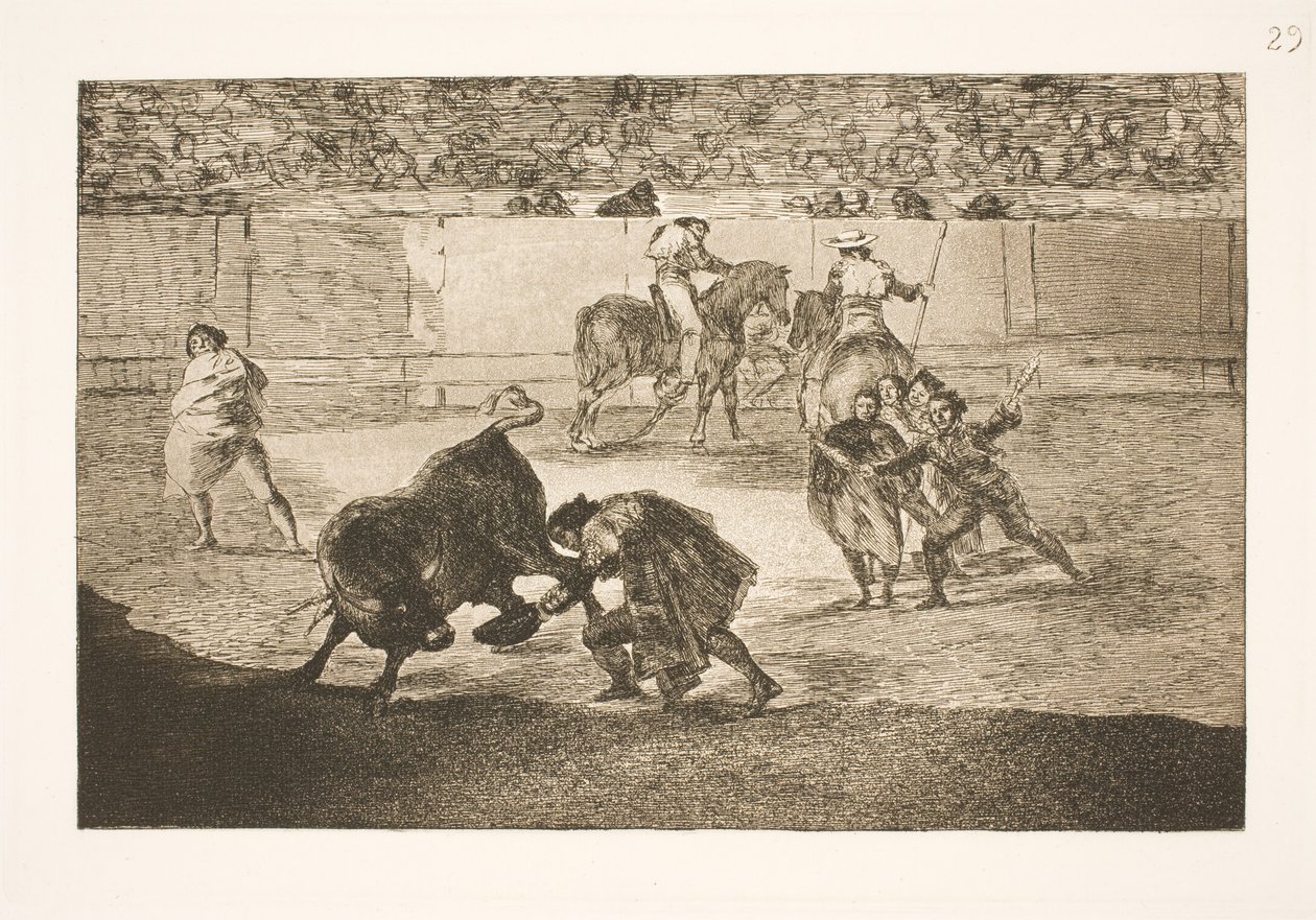 Pepe Illo exécutant un "recorte" - Francisco de Goya