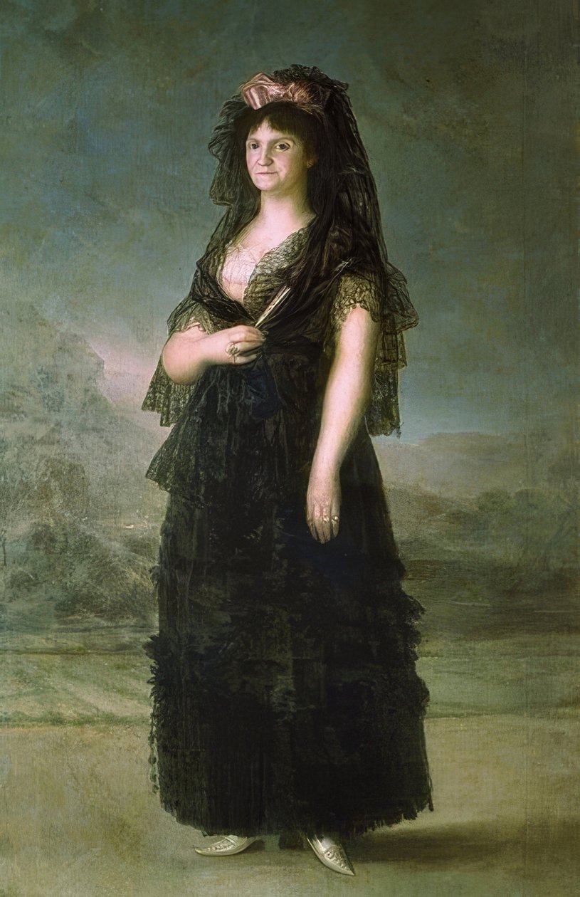 Portrait de Maria Lusia avec mantille - Francisco de Goya