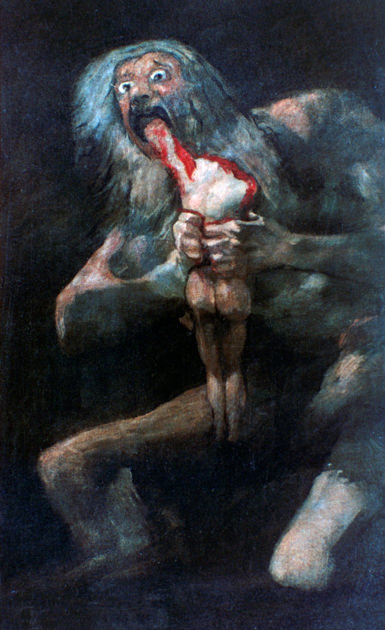 Saturne dévorant un de ses enfants, 1821-1823 - Francisco de Goya
