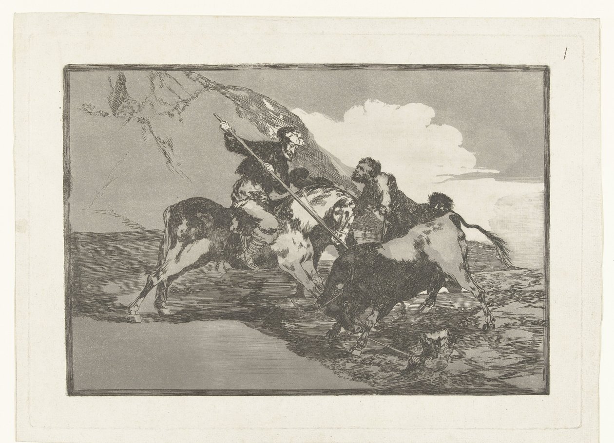 Chasse au taureau à cheval - Francisco de Goya