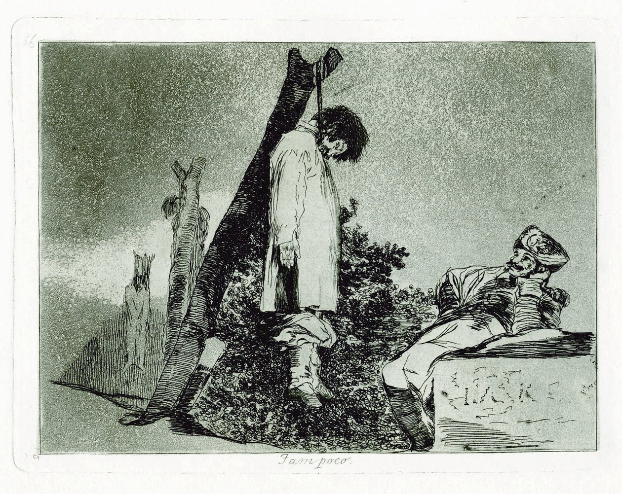 Tampoco Ni ceci. Planche 36 de Les Désastres de la guerre, 1810-1820 - Francisco de Goya