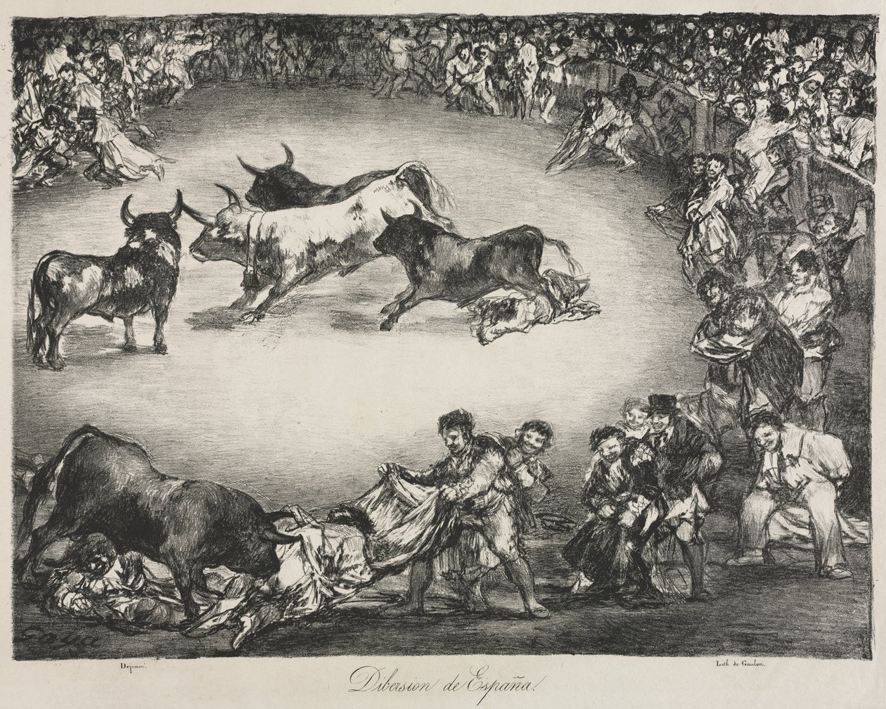 Les taureaux de Bordeaux : divertissement espagnol - Francisco de Goya