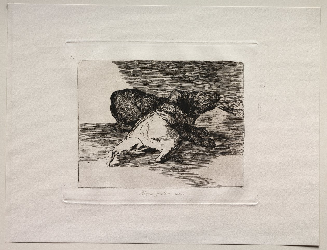 Les horreurs de la guerre : Il en tire quelque chose. - Francisco de Goya