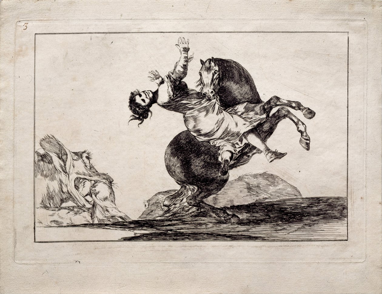 Le ravisseur de chevaux de la série Los Disparates Follies, 1815-1819 - Francisco de Goya