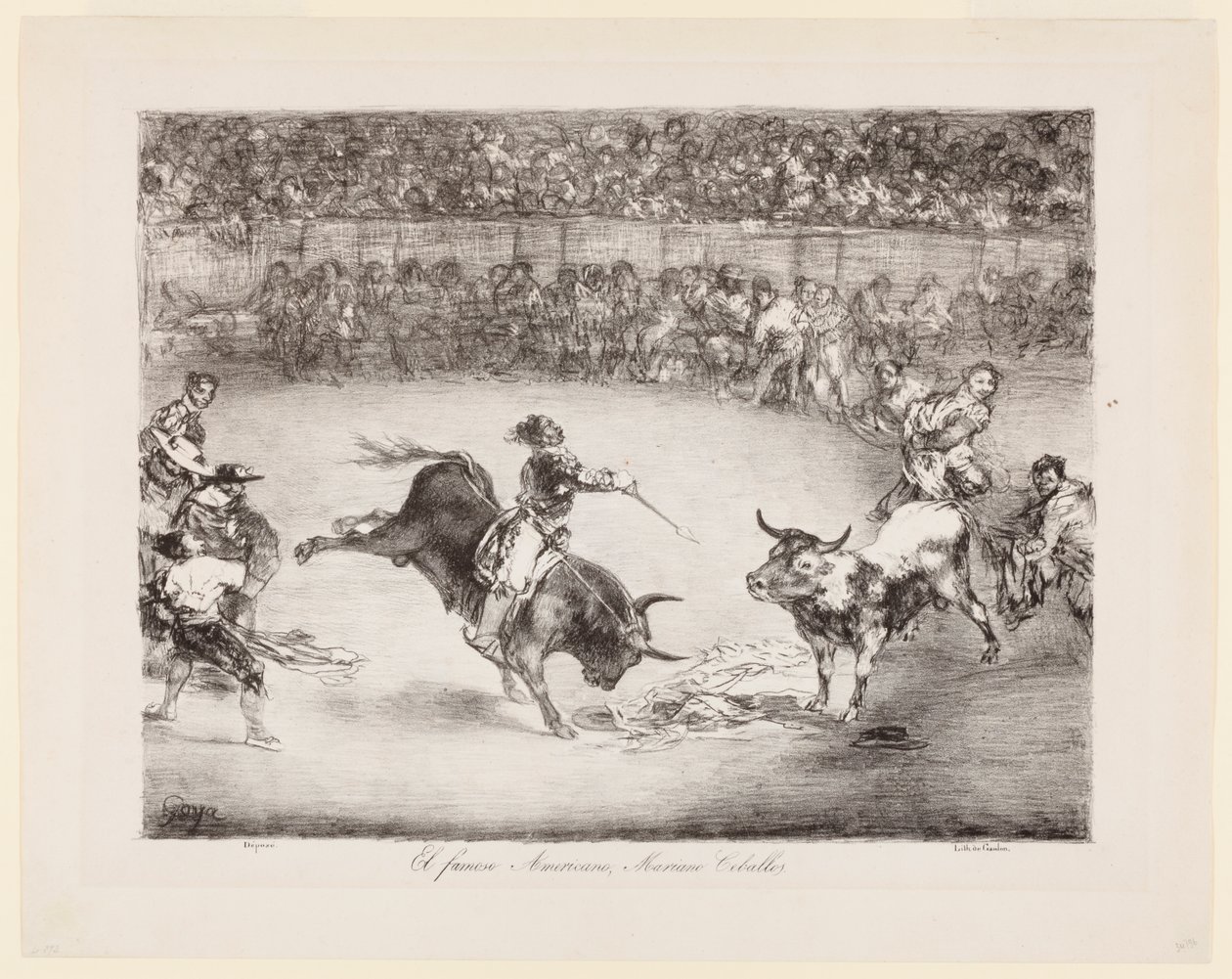 Le célèbre Américain, Mariano Ceballos : Les taureaux de Bordeaux - Francisco de Goya