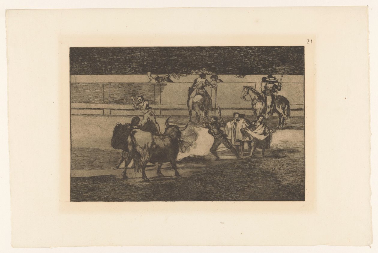 Torero avec banderilles en feu (La Tauromaquia) - Francisco de Goya