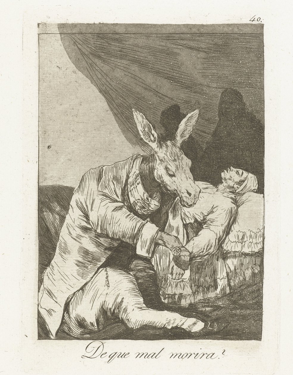 De quoi mourra-t-il? (Los Caprichos) - Francisco de Goya