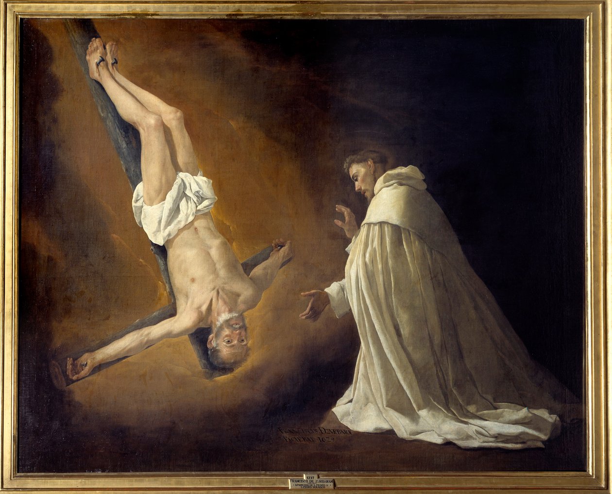 Apparition de Saint Pierre crucifié à Saint Pierre Nolasque (1189-1256) - Francisco de Zurbaran