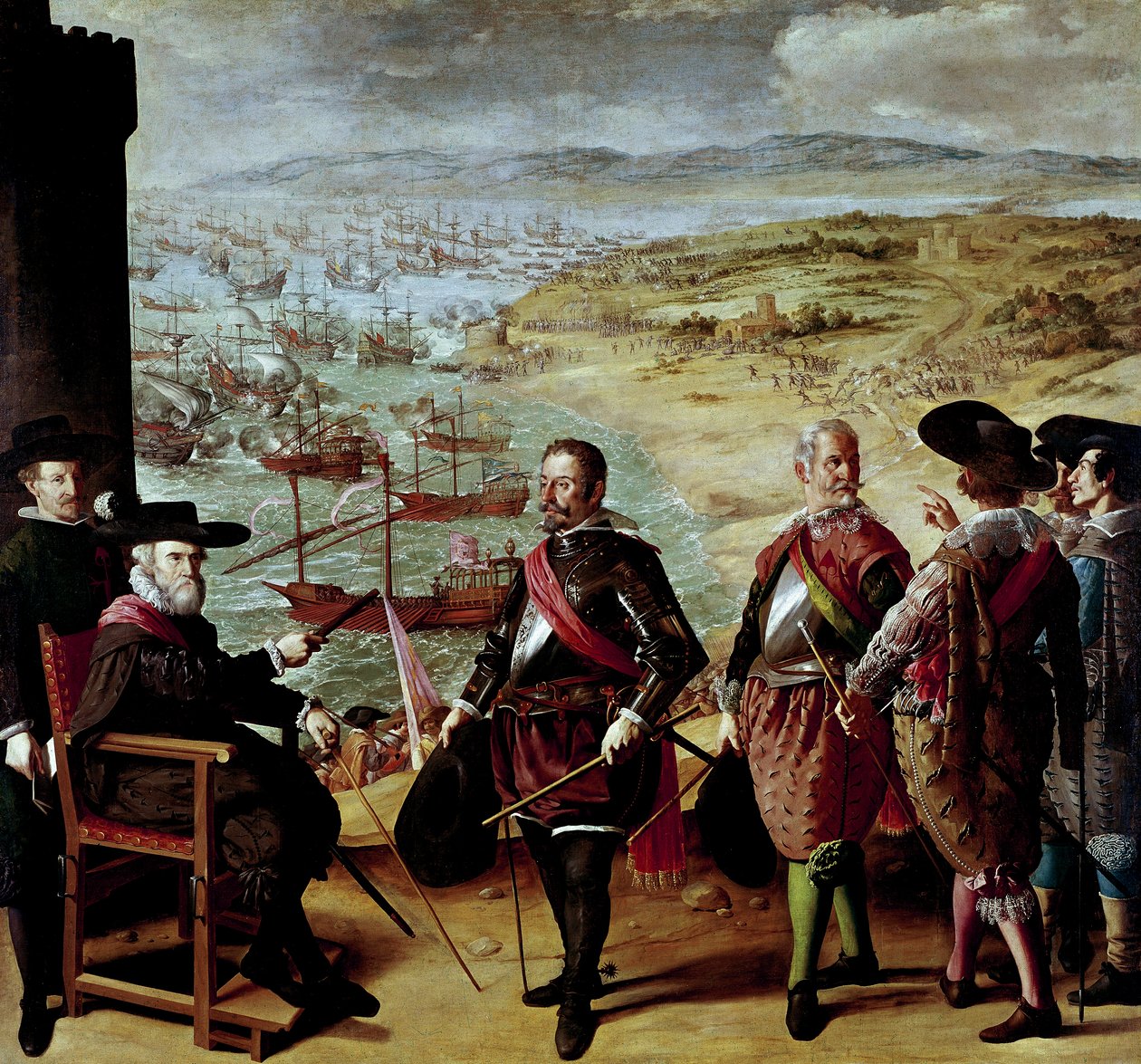 Batailles peintes pour Buen Retiro : Défense de Cadix contre les Britanniques en 1627 - Francisco de Zurbaran
