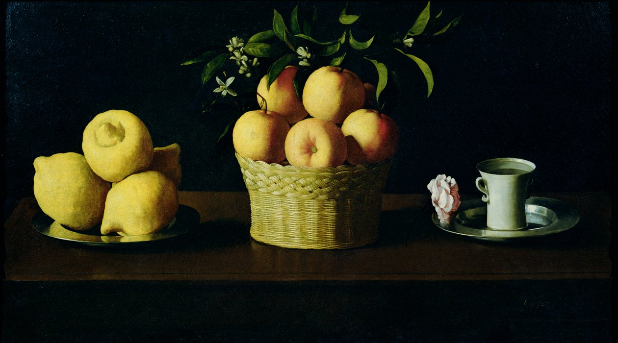 Nature morte avec citrons, oranges et une rose - Francisco de Zurbaran