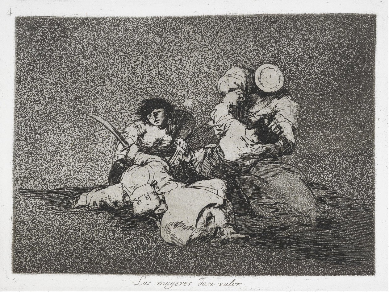 Les femmes donnent du courage (Las mugeres dan valor) de la série Les Désastres de la guerre (Los Desastres de la Guerra) - Francisco de Goya