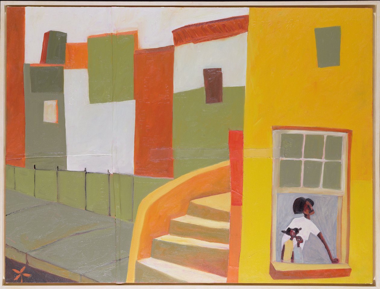 Brownstone Blues, 2000 (technique mixte sur toile) - Francks Deceus