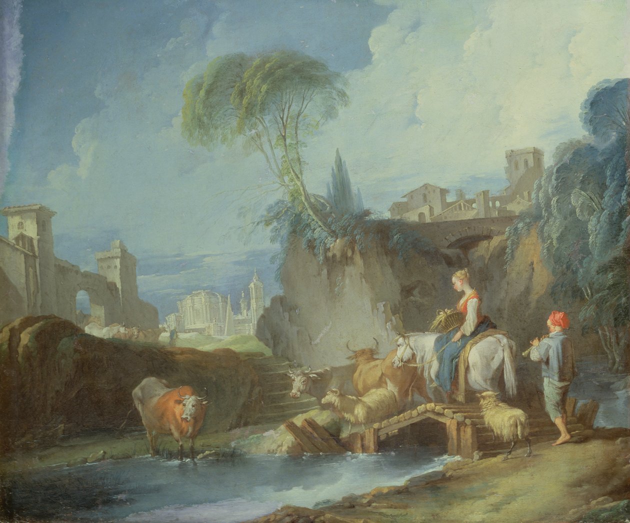 Traversée du pont, fin des années 1730 - François Boucher