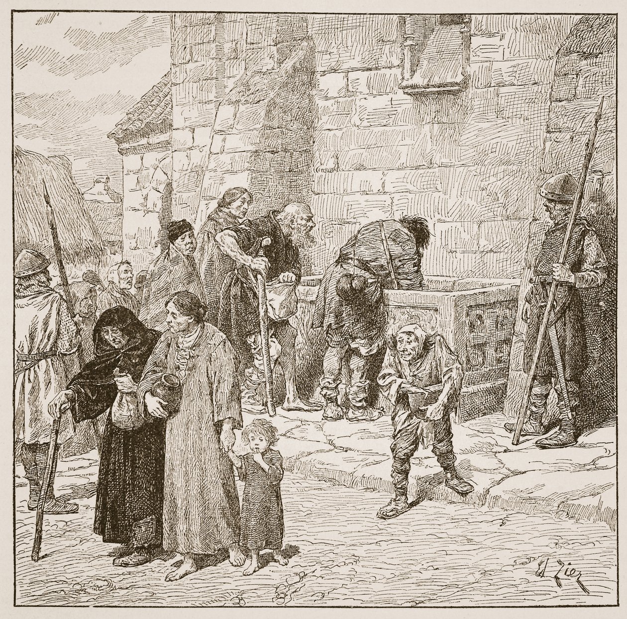 Le coffre à maïs en pierre à Fécamp, illustration de 