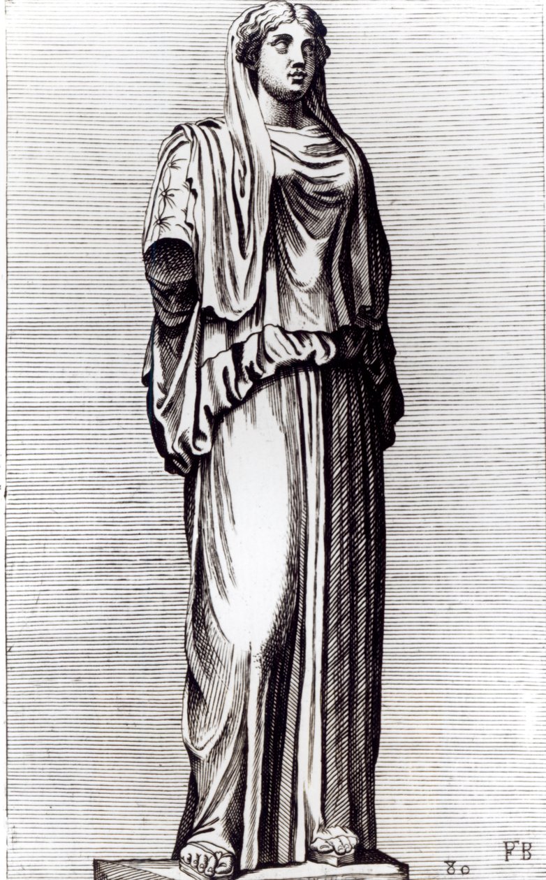 Vierge Vestale, vers 1653 (eau-forte) - Francois Perrier