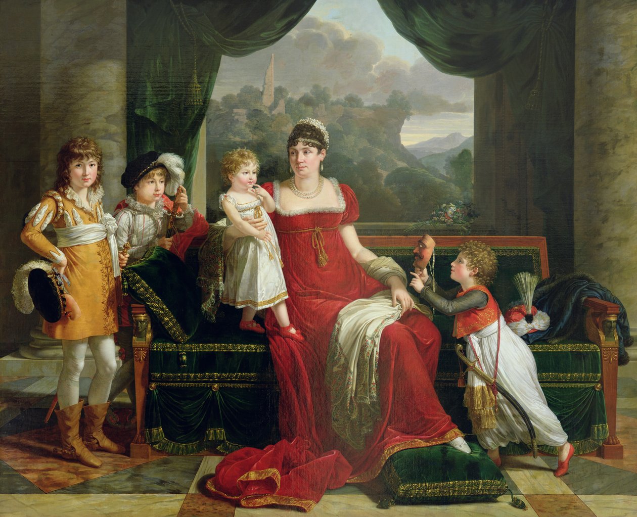 La duchesse de Feltre et ses enfants, 1810 - Francois Xavier Fabre