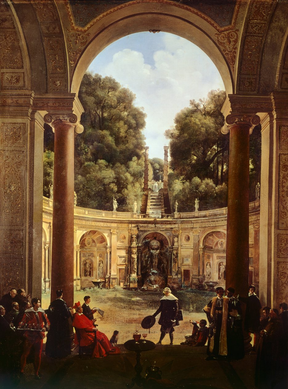 Le cardinal Pietro Aldobrandini recevant Domenichino - Francois Marius Granet