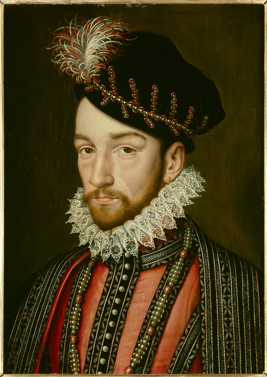 Portrait de Charles IX (1550 - 1574) - Francois (after) Clouet