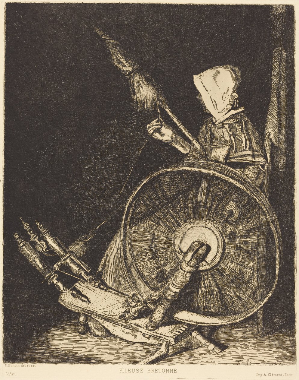 Fileuse Bretonne (Breton Spinner) - François Bonvin