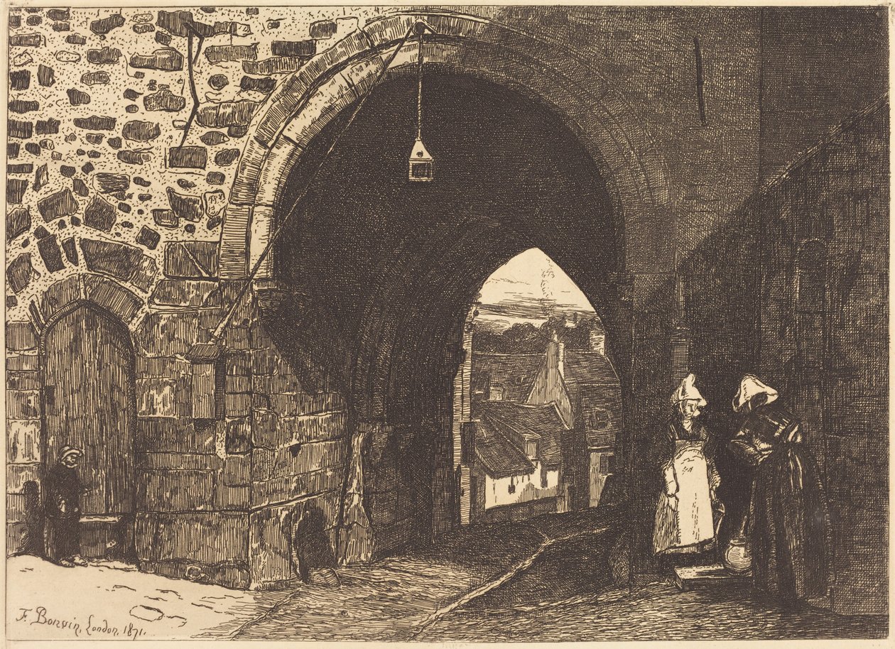 La Porte de Saint-Malo à Dinan - François Bonvin