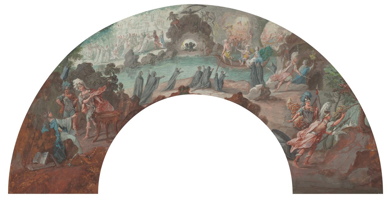 Énée aux Enfers, esquisse pour un éventail - François Boucher