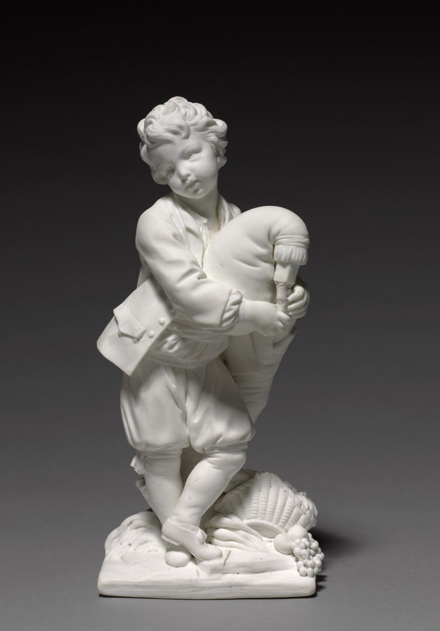 Figure du joueur de cornemuse, fabriqué par la manufacture de Vincennes, modelé par Pierre Blondeau, 1748-1752 - François Boucher