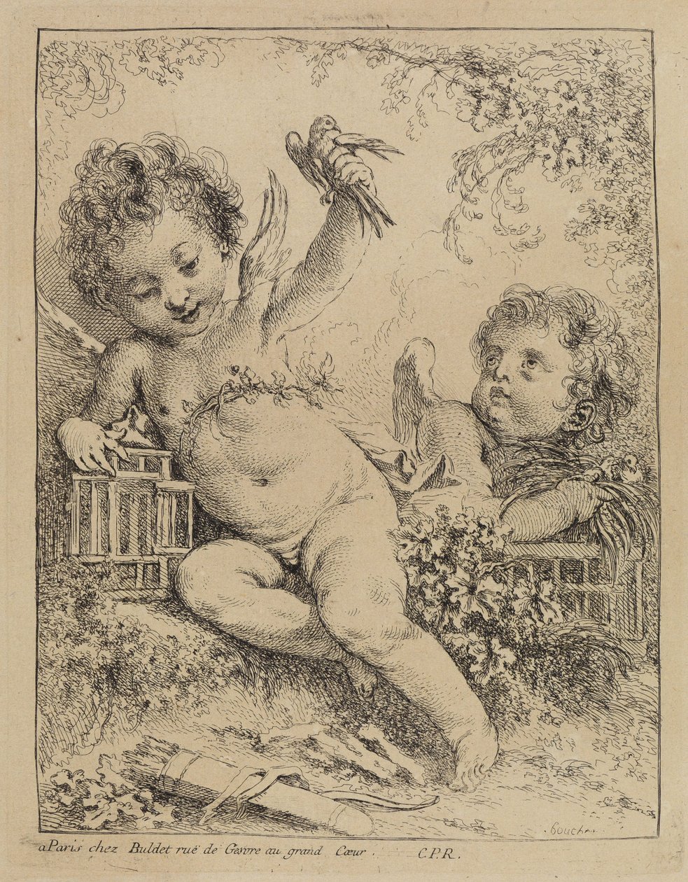 La tourterelle mise en cage - François Boucher