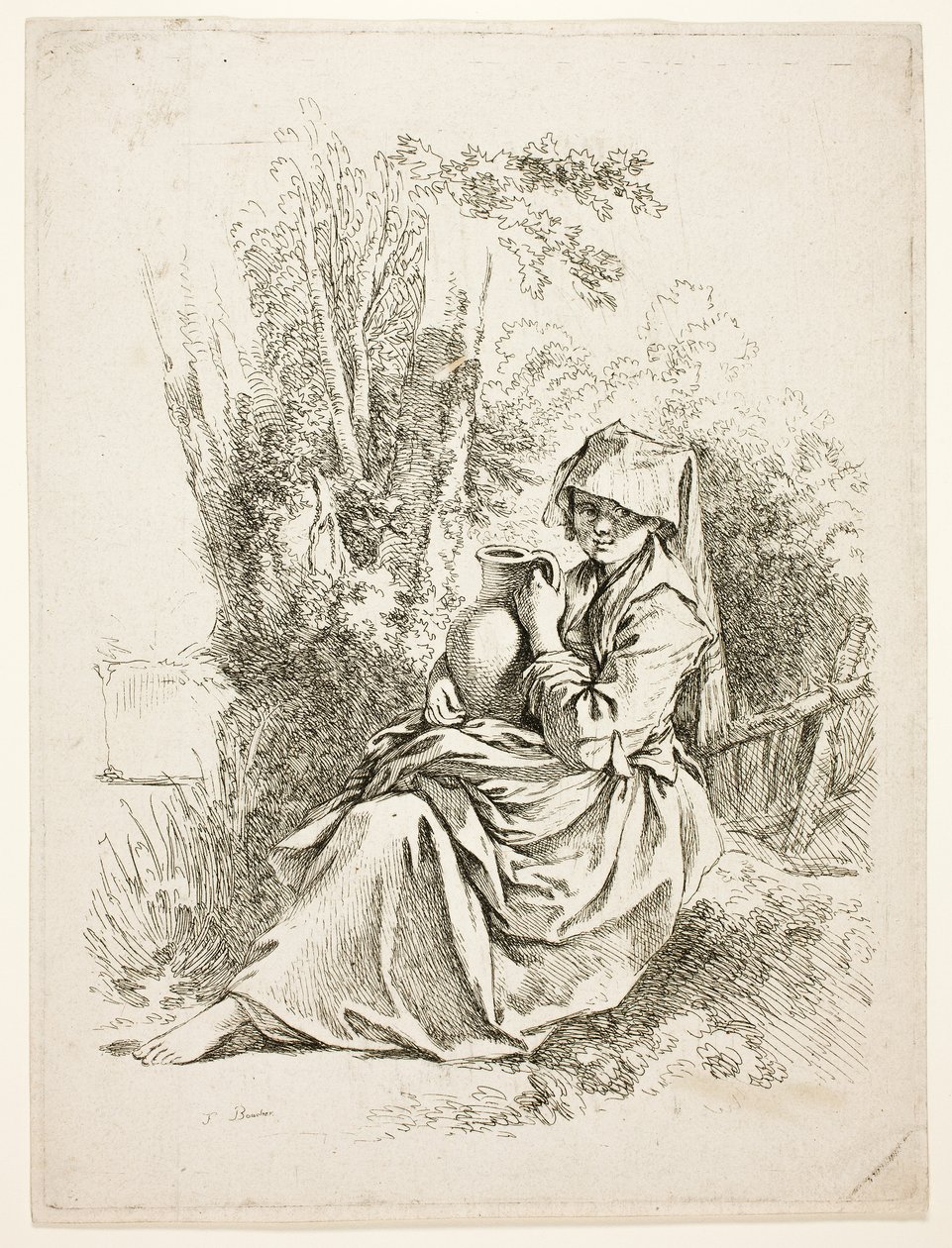 Paysanne avec une cruche - François Boucher