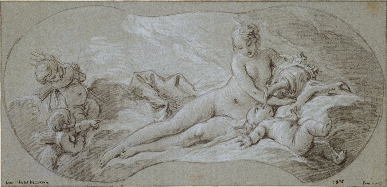 Vénus enivre Cupidon avec du nectar - François Boucher