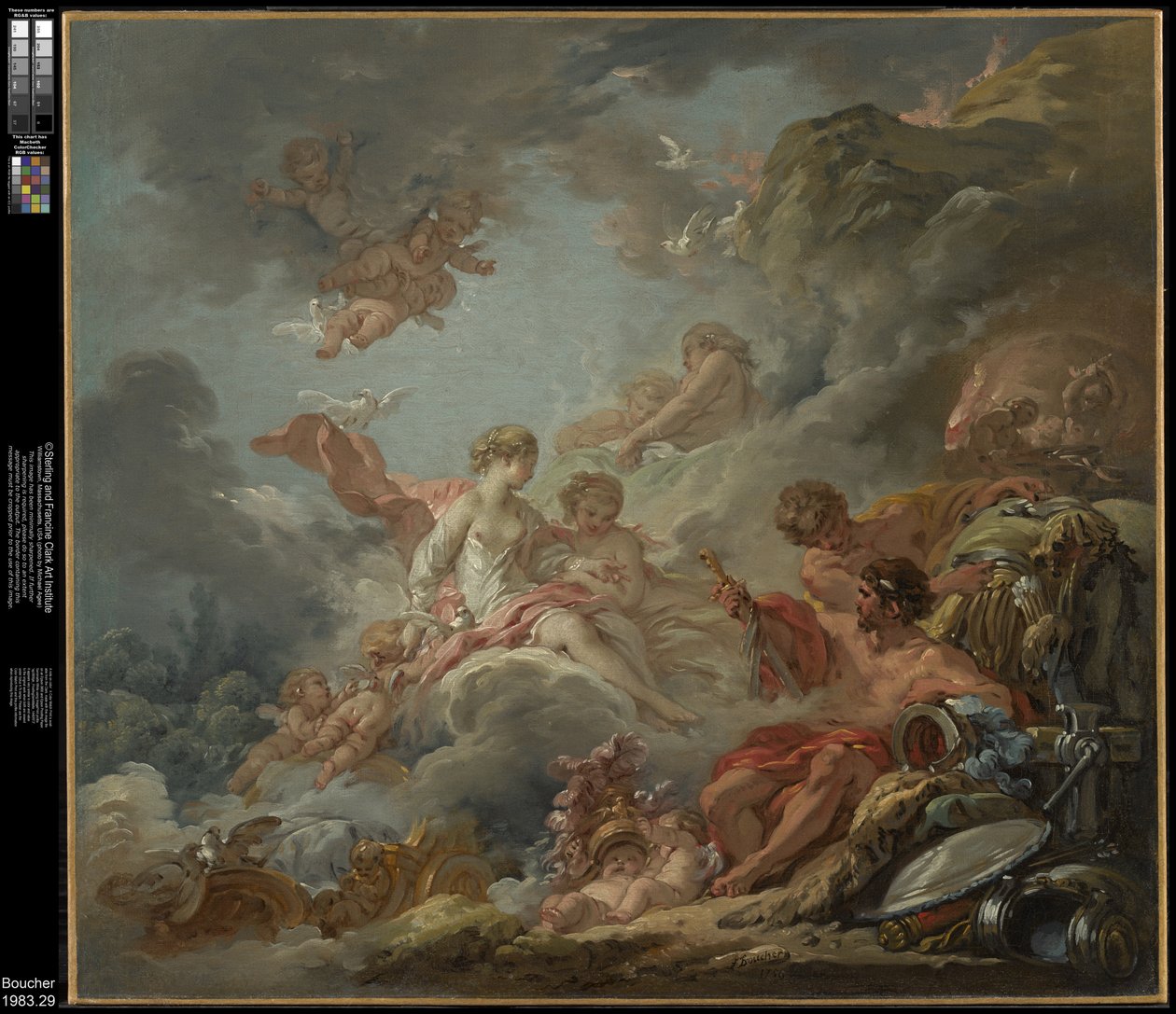 Vulcain remet les armes à Vénus pour Énée - François Boucher