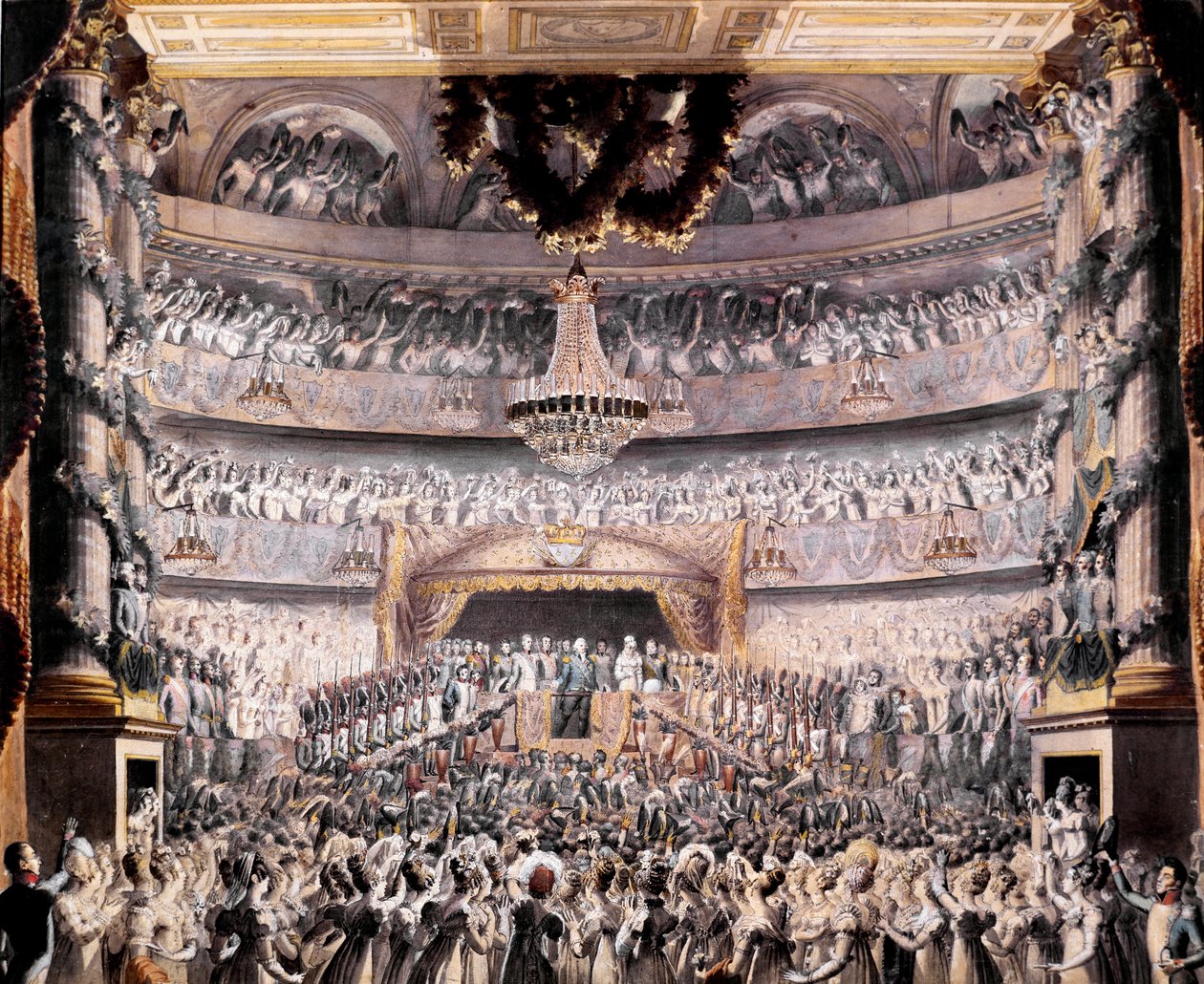 Louis XVIII (1755-1824) assiste au théâtre de l