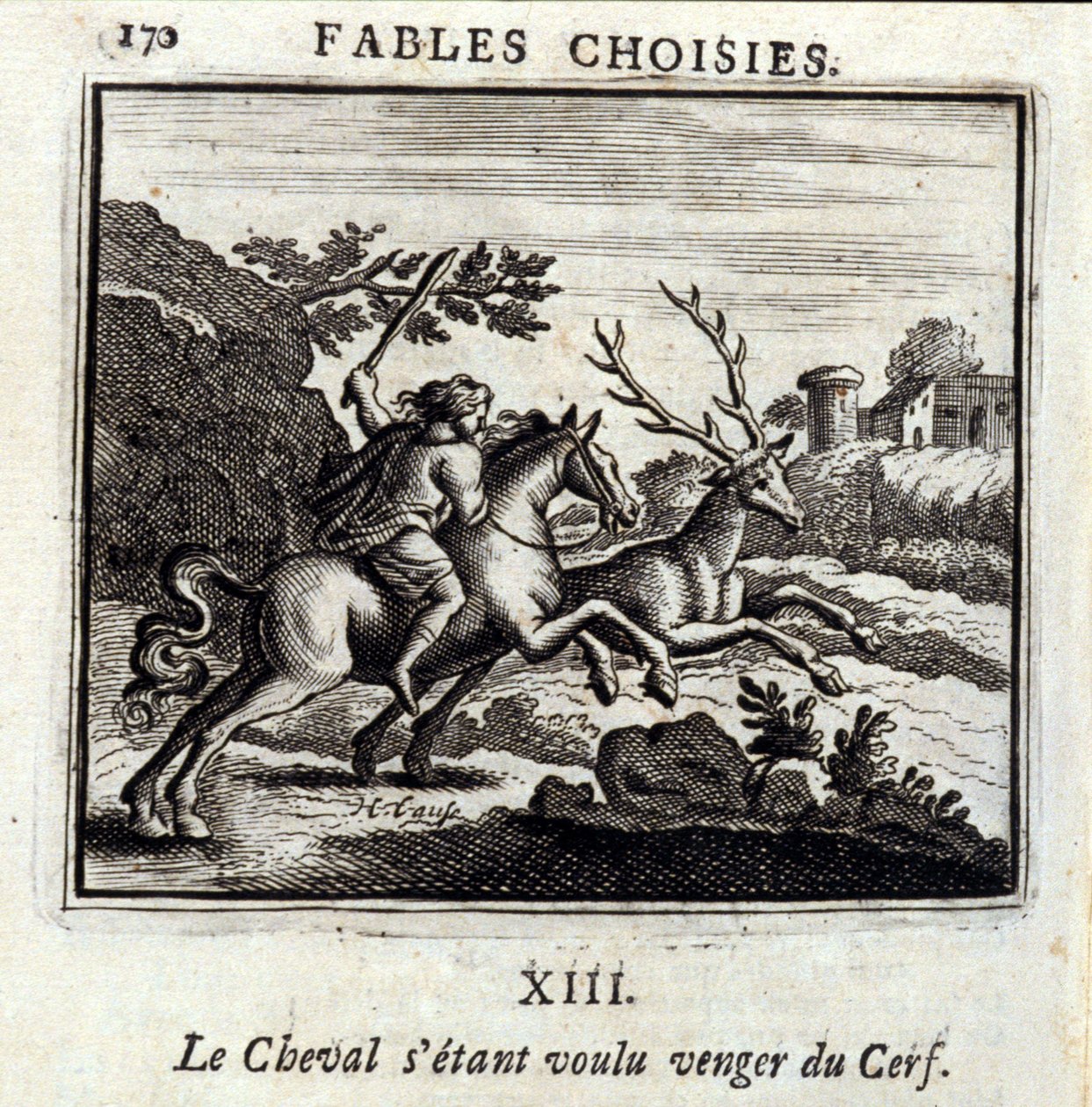 Le Cheval voulant se venger du Cerf - Francois Chauveau