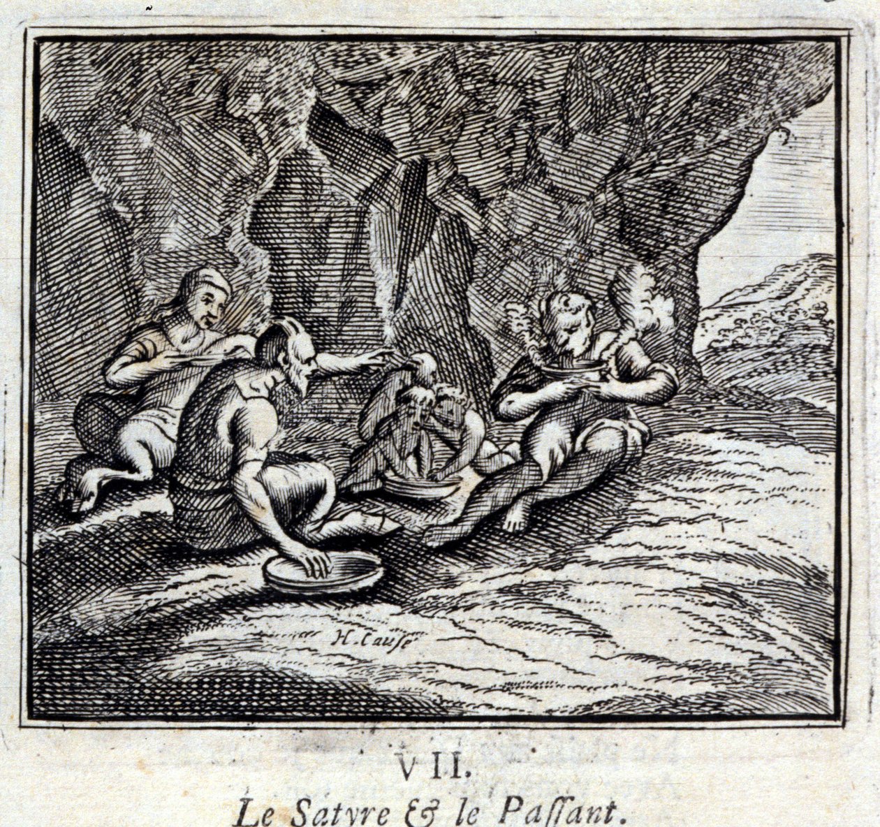 Le satyre et le passant - Francois Chauveau